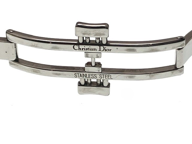 Dior ディオール 腕時計 D76-200 SS/GP ホワイト文字盤 クオーツ【472】MN