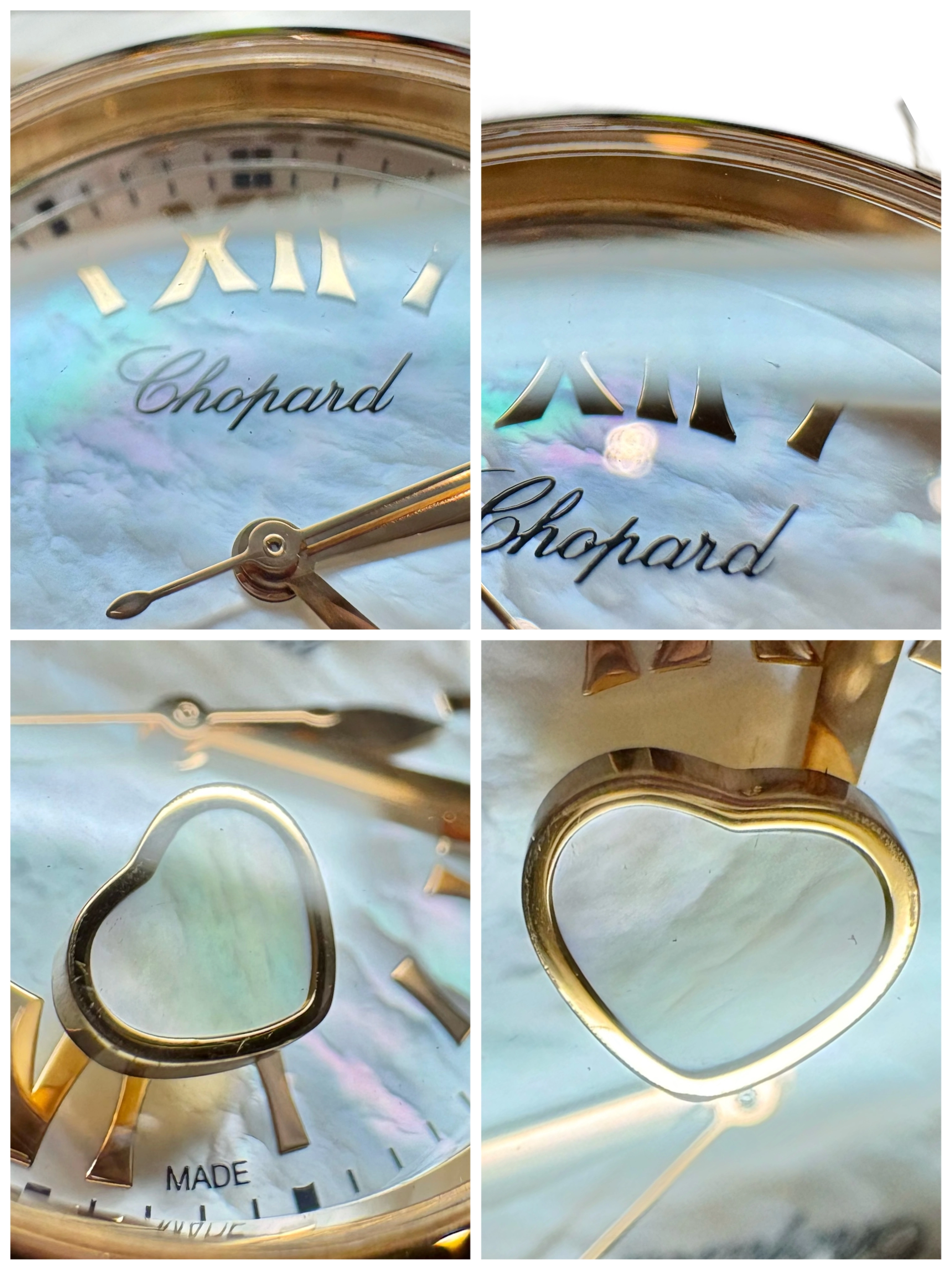 CHOPARD ショパール ハッピーハート ホワイトシェル イエローゴールド/ステンレス/ラバー 278590-6005 レディース クォーツ 2147400289777 【432】