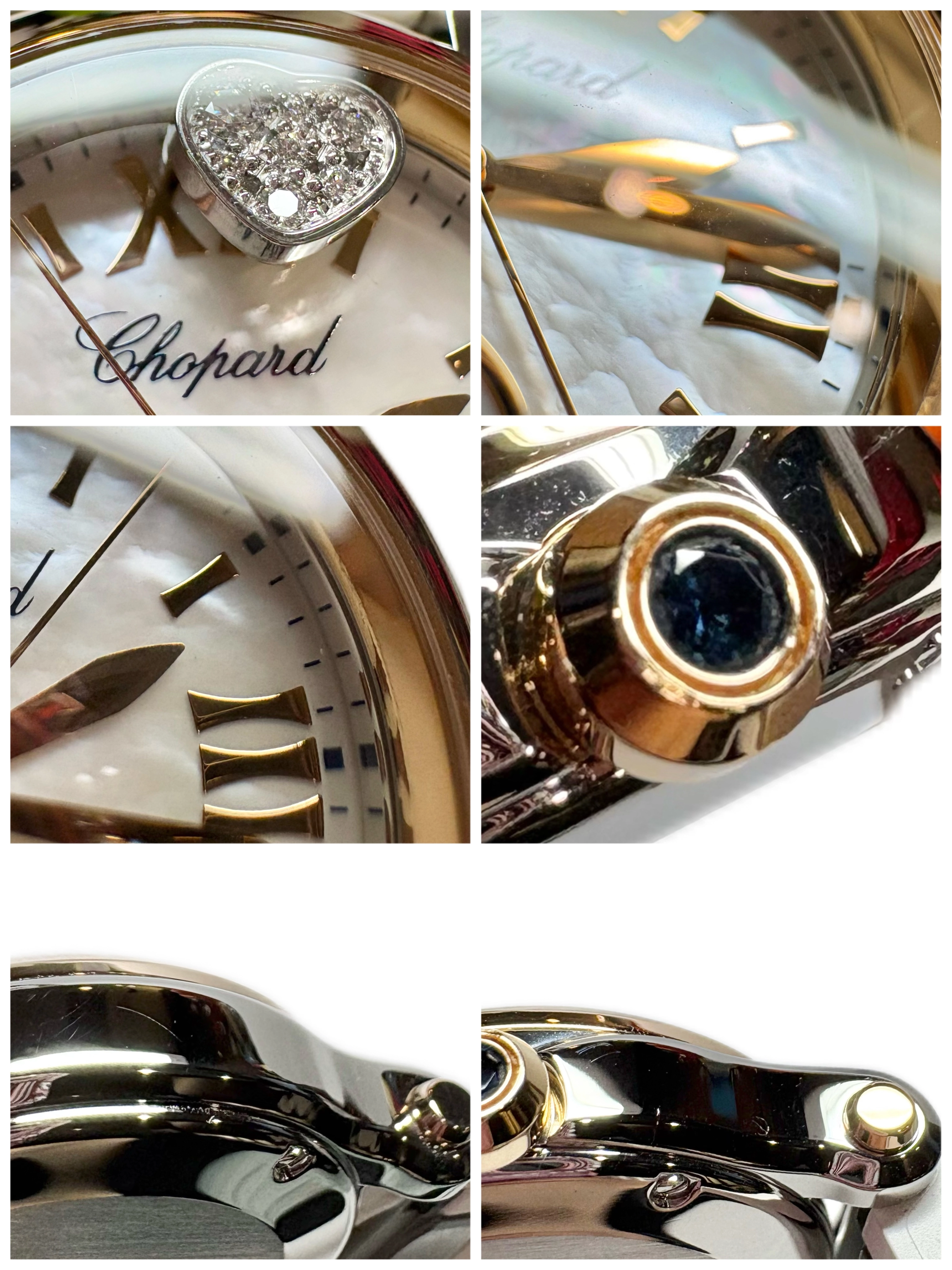 CHOPARD ショパール ハッピーハート ホワイトシェル イエローゴールド/ステンレス/ラバー 278590-6005 レディース クォーツ 2147400289777 【432】
