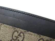 GUCCI グッチ GGスプリームカードケース PVC ベージュ/ブラック 451277【430】2143100534520