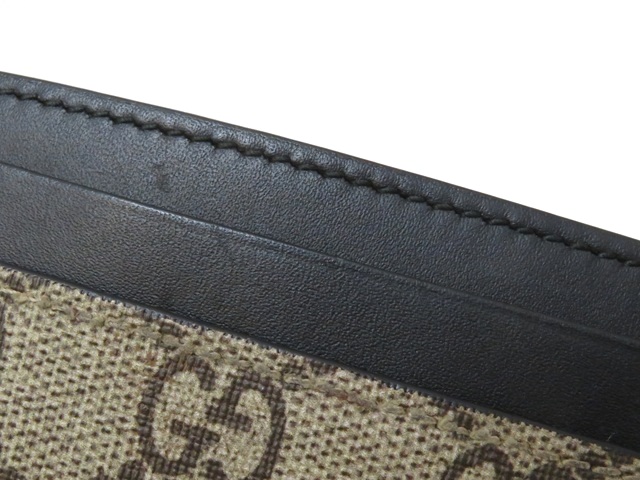 GUCCI グッチ GGスプリームカードケース PVC ベージュ/ブラック 451277  