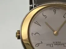 Dior ディオール 腕時計 D76-200 SS/GP ホワイト文字盤 クオーツ【472】MN
