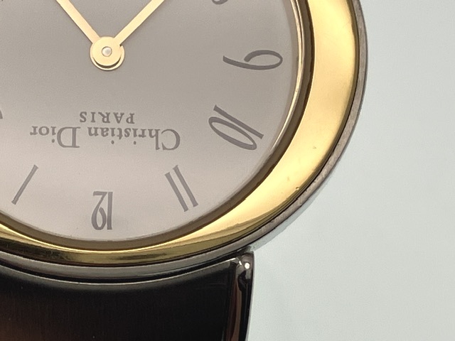 Dior ディオール 腕時計 D76-200 SS/GP ホワイト文字盤 クオーツ【472  