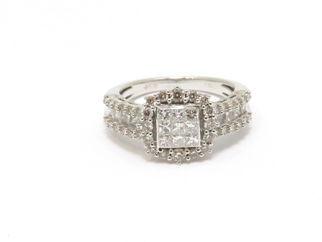 JEWELRY ジュエリー K18ホワイトゴールド ダイヤモンド1.10ct 11号 約