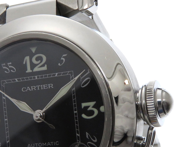 Cartier カルティエ 時計 パシャC ブラック文字盤 ステンレス