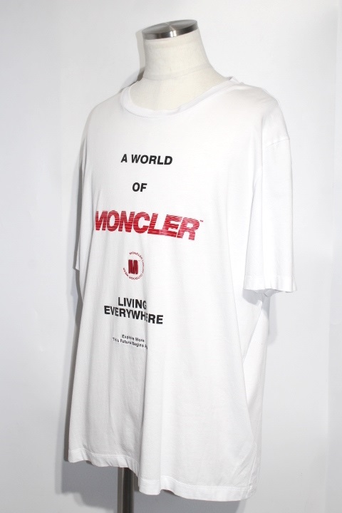 MONCLER モンクレール 衣類 Tシャツ メンズ XXXL ホワイト レタリング