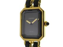 CHANEL　シャネル　時計　プルミエールM　H0001　レディース　クオーツ　GP/レザー　黒文字盤【431】2148103879012
