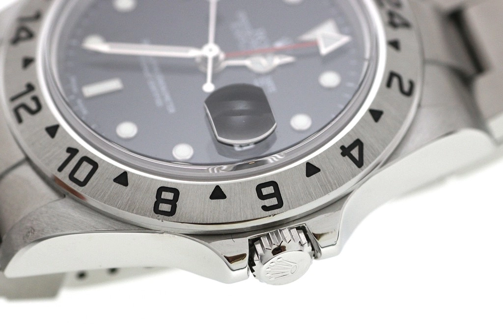 D番2006年並行品 ROLEX ロレックス 腕時計 エクスプローラーII 16570 ステンレス ブラック文字盤 自動巻き ルーレット無し【472】SJ