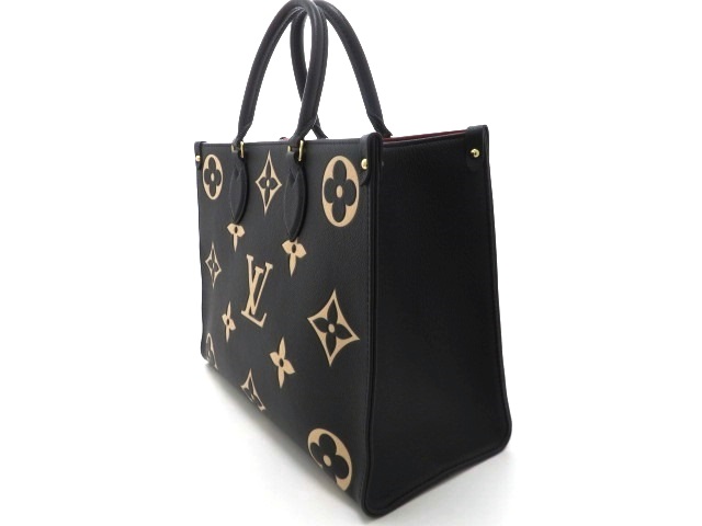 LOUIS VUITTON ルイヴィトン オンザゴー MM ハンドバッグ ショルダーバッグ バイカラー モノグラム・アンプラント ブラック ベージュ  M45495【473】 の購入なら「質」の大黒屋（公式）