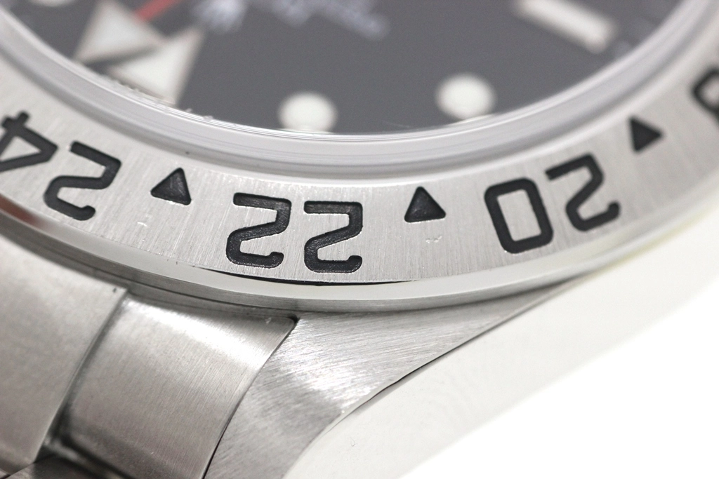 D番2006年並行品 ROLEX ロレックス 腕時計 エクスプローラーII 16570 ステンレス ブラック文字盤 自動巻き ルーレット無し【472】SJ