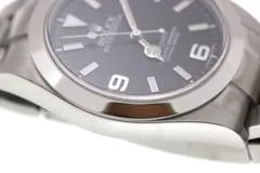 G番2012年並行品 ROLEX ロレックス 腕時計 エクスプローラーI 39mm 214270 ステンレス ブラックアウト文字盤 自動巻き【472】SJ