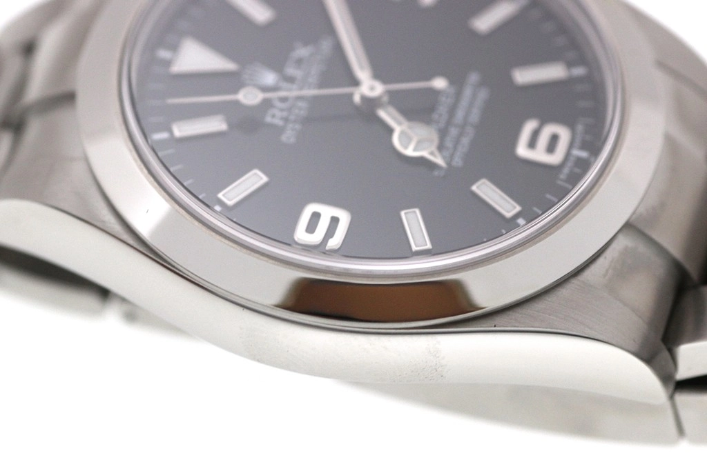 G番2012年並行品 ROLEX ロレックス 腕時計 エクスプローラーI 39mm 214270 ステンレス ブラックアウト文字盤 自動巻き【472】SJ