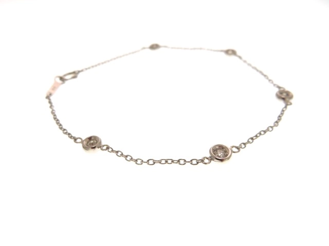 JEWELRY ノンブランド ジュエリー ブレスレット PT850 プラチナ ダイヤモンド 0.20カラット 3.1g【473】