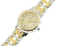 HERMES エルメス クリッパーコンビ CL4.220 GP/SS ゴールドシルバー