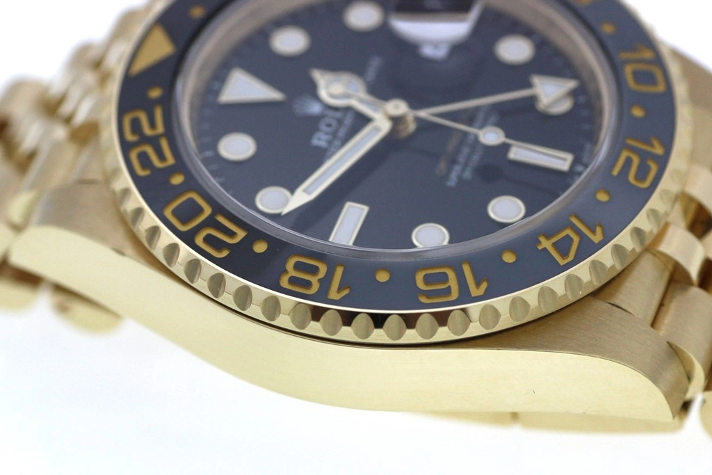 2024年10月正規品 ROLEX ロレックス 腕時計 GMTマスターⅡ 126718GRNR ブラック文字盤 K18イエローゴールド/セラミック グレー/ブラックベゼル 自動巻き【472】SJ