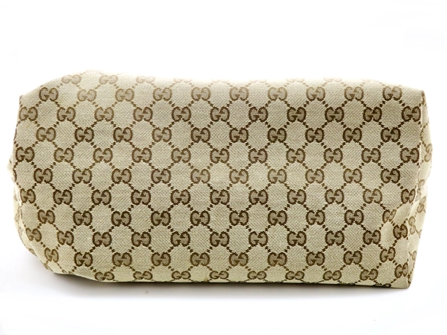 GUCCI グッチ　ジョリー ＧＧトートバッグ ベージュ/ブラック キャンバス/パテ　211975　2148103779190【437】