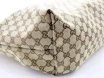 GUCCI グッチ　ジョリー ＧＧトートバッグ ベージュ/ブラック キャンバス/パテ　211975　2148103779190【437】