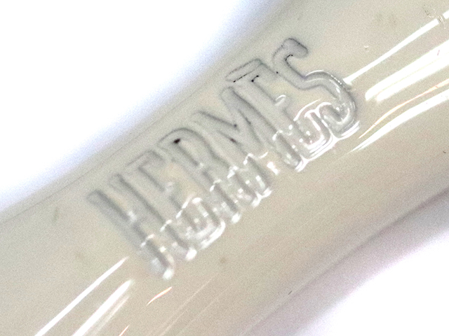 Hermes　エルメス　シェーヌダンクルスカーフリング　ホワイト　メタル　【431】