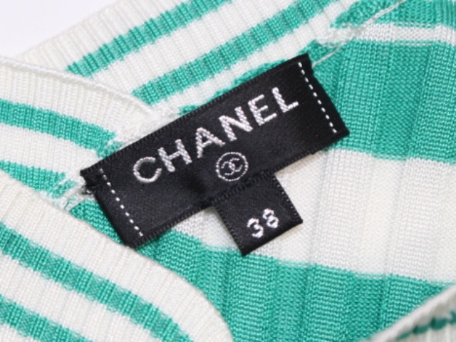 CHANEL シャネル リブ ニット トップス 半袖 レディース 38