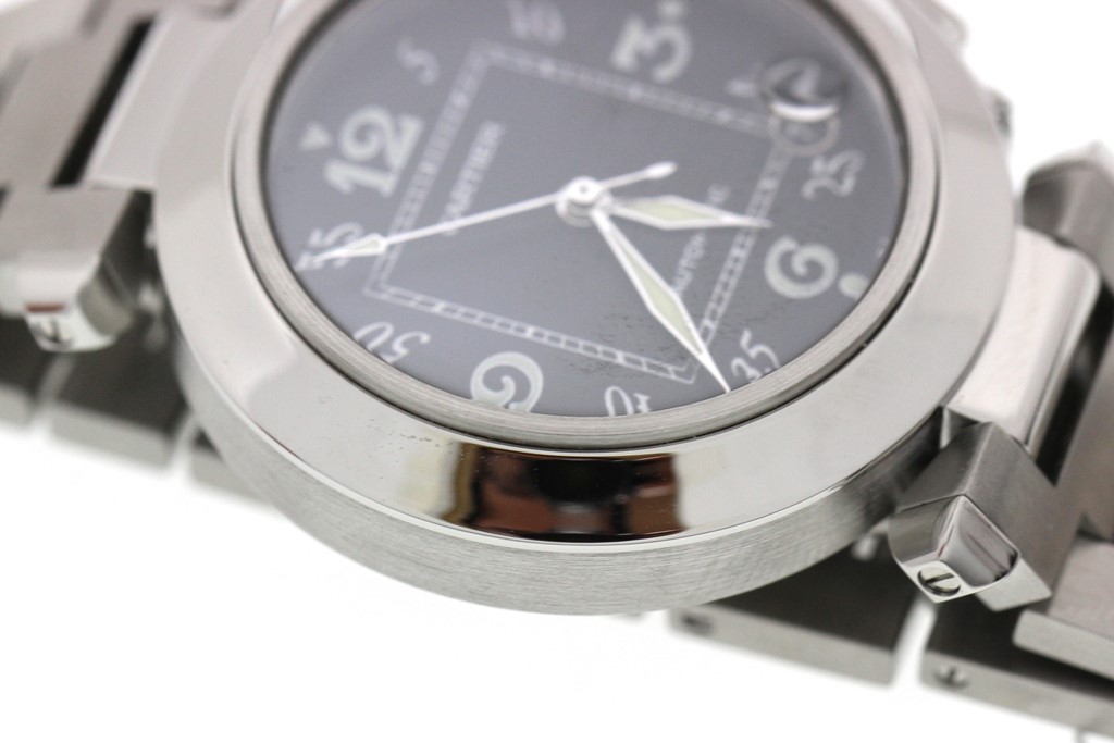 ☼*☼様 Cartier パシャC デイト ブラック 自動巻き 腕時計 Cartier カルティエ 腕時計 パシャC デイト W31043M7 ステンレス