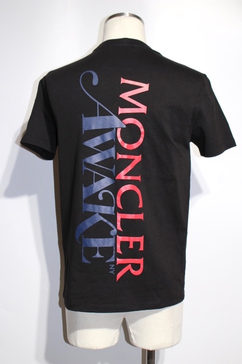 MONCLER モンクレール 半袖Tシャツ メンズXSサイズ ブラック コットン MAGLIA MONCLER×AWAKE NY