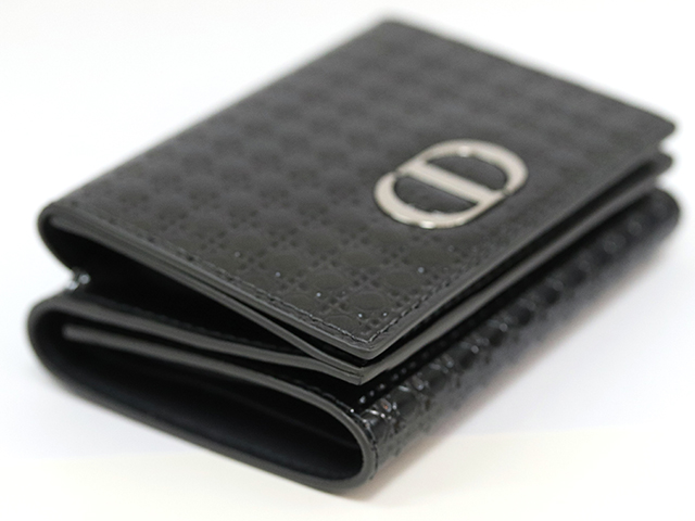 Dior ディオール 三つ折コンパクトウォレット メタリックグレー Dior ディオール 三つ折コンパクトウォレット メタリックグレー