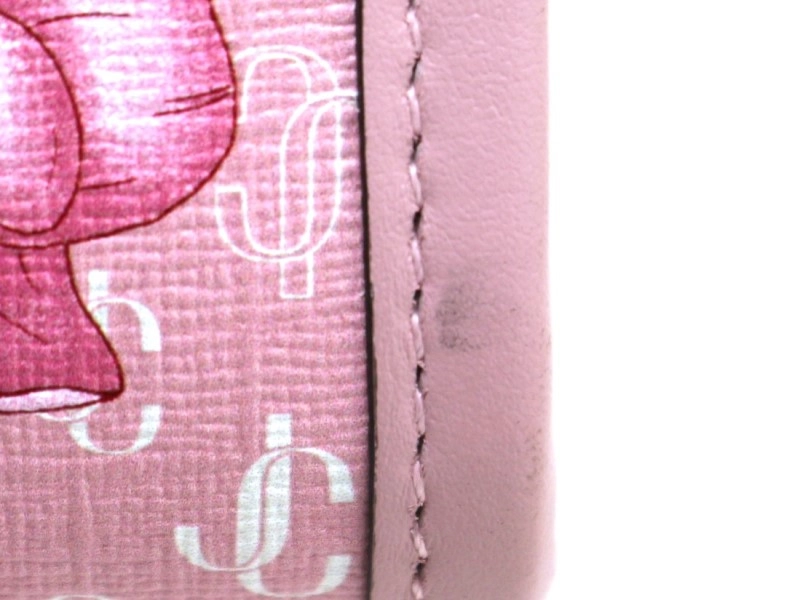 JIMMY CHOO ジミーチュウ ミニ ノースサウス トート ピンク PVC/レザー 2WAYバッグ 2120000300097【200】