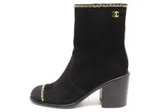 CHANEL シャネル 靴 ココマークショートブーツ レディース37
