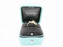 TIFFANY＆CO　ティファニー　リング　ノットＲ　　K18ピンクゴールド/ダイヤモンド　3.3g　US4.5　日本8号　70156032　2143700194452【437】