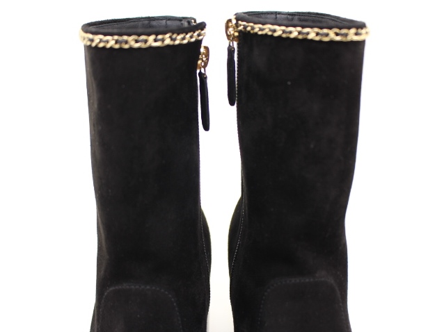 CHANEL シャネル 靴 ココマークショートブーツ レディース37 ブラック