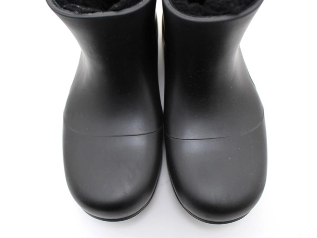 BOTTEGA VENETA　ボッテガ・ヴェネタ　Puddleシアリングアンクルブーツ　レディース36　ブラック　ラバー　677338 V1BM0　2147200530291　【432】