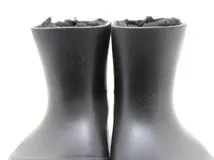 BOTTEGA VENETA　ボッテガ・ヴェネタ　Puddleシアリングアンクルブーツ　レディース36　ブラック　ラバー　677338 V1BM0　2147200530291　【432】