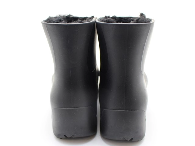 BOTTEGA VENETA　ボッテガ・ヴェネタ　Puddleシアリングアンクルブーツ　レディース36　ブラック　ラバー　677338 V1BM0　2147200530291　【432】