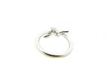TIFFANY＆CO　ティファニー　リング　ノットＲ　K18ホワイトゴールド/ダイヤモンド　3.7g　ＵS4.5　日本8号　70302799　2143700194445【437】
