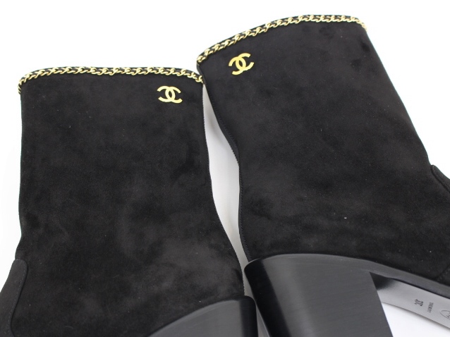 CHANEL シャネル 靴 ココマークショートブーツ レディース37 ブラック