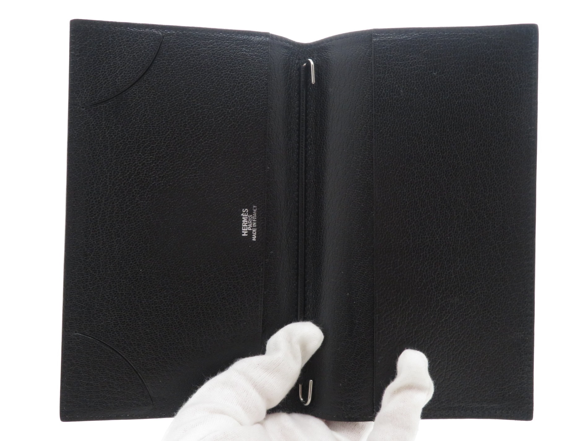 HERMES エルメス アジェンダ ヴィジョン ブラック SV エバーカーフ □P