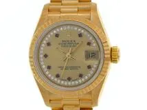 X番 ROLEX ロレックス 腕時計 デイトジャスト26 69178LR K18イエローゴールド 10Pルビー/45Pダイヤモンド シャンパン文字盤 自動巻き【472】SJ