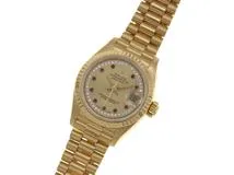 X番 ROLEX ロレックス 腕時計 デイトジャスト26 69178LR K18イエローゴールド 10Pルビー/45Pダイヤモンド シャンパン文字盤 自動巻き【472】SJ