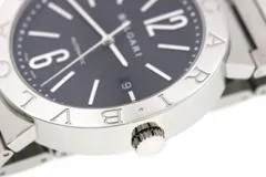 BVLGARI ブルガリ 腕時計 ブルガリブルガリ BB42SSAUTO ブラック文字盤 ステンレス 自動巻【472】SJ