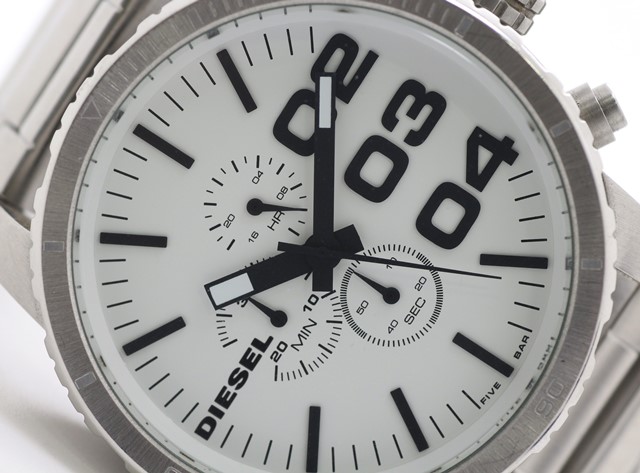 DIESEL ディーゼル 時計 DZー4219 クオーツ時計 ホワイト文字盤 ステンレス 2148103314148【473】