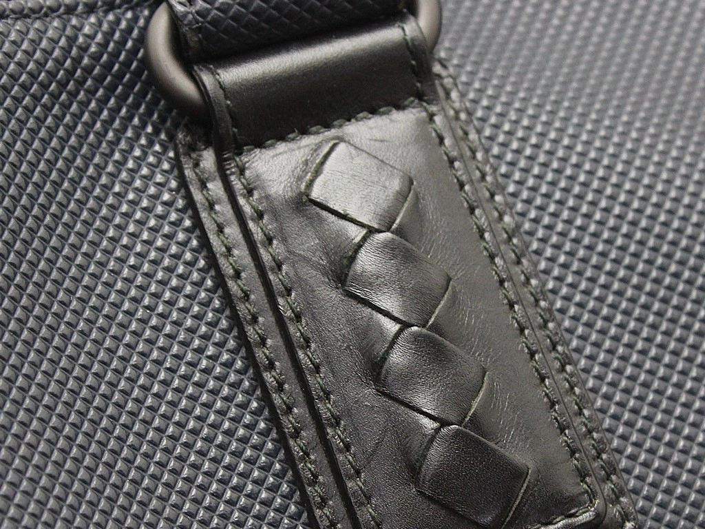 BOTTEGA VENETA ボッテガヴェネタ トートバッグ マルコポーロ コーティングキャンバス ネイビーブラック222498【472】YY