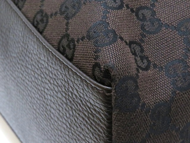 GUCCI グッチ GGトートバッグ ダークブラウン キャンバス/レザー