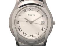 GUCCI グッチ 腕時計 5500M YA055305 ステンレススチール シルバー文字盤 クオーツ【472】MN
