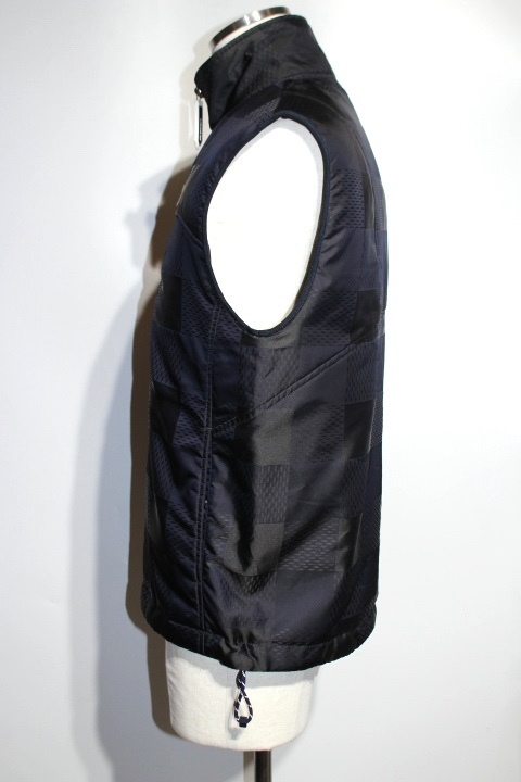 LOUIS VUITTON ルイヴィトン ベスト メンズ46 ネイビー ポリエステル