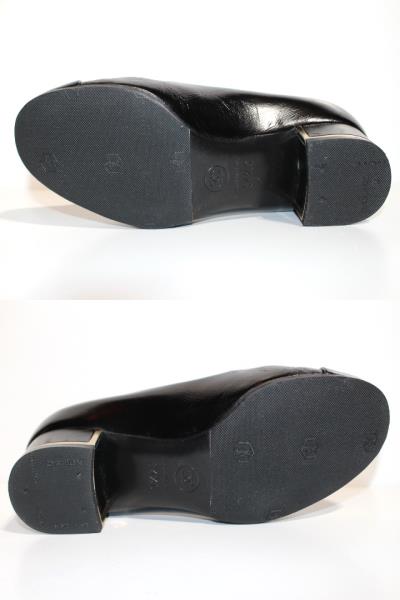 CHANEL シャネル パンプス G31659 レディース34ハーフ ブラック レザー