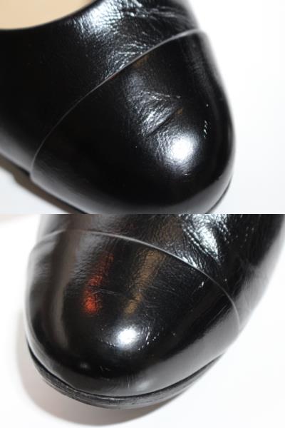 CHANEL シャネル パンプス G31659 レディース34ハーフ ブラック レザー