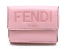 FENDI フェンディ ローマコンパクトウォレット ピンク カーフ 8M0395【430】2148103558917