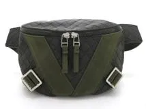 BOTTEGA VENETA ボッテガ・ヴェネタ ボディバッグ ラバー キャンバス カーキ【473】