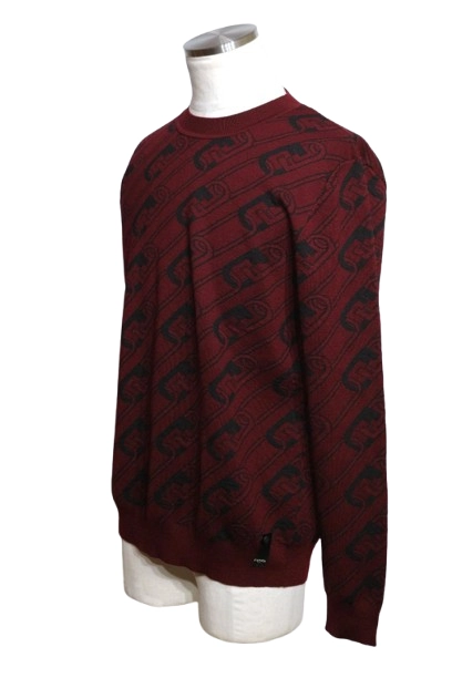 FENDI フェンディ 衣類 セーター メンズ48（約Mサイズ）  ボルドー ウール FZX061AL3I （2143200600781）【200】