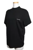 BALENCIAGA バレンシアガ 衣類 ワンポイントロゴTシャツ レディースXS ブラック コットン 613969 （2143200593328）【200】